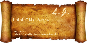 Labáth Janka névjegykártya